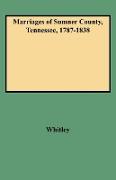 Marriages of Sumner County, Tennessee, 1787-1838