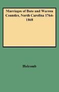 Marriages of Bute and Warren Counties, North Carolina 1764-1868