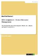 MBA Assignment - Human Resource Management