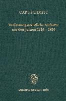 Verfassungsrechtliche Aufsätze aus den Jahren 1924 - 1954