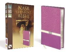 NASB, Thinline Bible, Leathersoft, Purple/Cream, Red Letter Edition