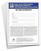 Early Start Denver Model Curriculum Checklist for Young Children with Autism, Set of 15 Checklists, Each a 16-Page Two-Color Booklet