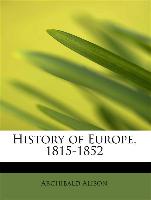 History of Europe, 1815-1852