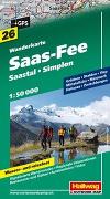 Saas Fee-Saastal-Simplon Wanderkarte Nr. 26, 1:50 000