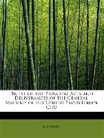 Digest of the Principal Acts and Deliverances of the General Assembly of the United Presbyterian Chu
