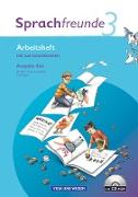 Sprachfreunde, Sprechen - Schreiben - Spielen, Ausgabe Süd 2010 (Sachsen, Sachsen-Anhalt, Thüringen), 3. Schuljahr, Arbeitsheft mit CD-ROM