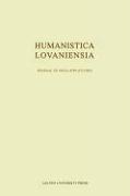 Humanistica Lovaniensia: Journal of Neo-Latin Studies