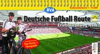Kompakt-Spiralo BVA Deutsche Fußballroute Erlebnisradweg NRW Radwanderkarte 1:75.000