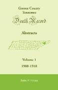 Greene County, Tennessee, Death Record Abstracts, Volume 1