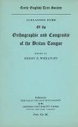 Orthographie and Congruitie of the Britan Tongue