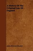 A History of the Criminal Law of England