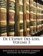 de L'Esprit Des Lois, Volume 3