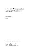 Tax Coordination in the European Community