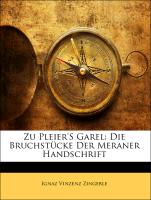Zu Pleier'S Garel: Die Bruchstücke Der Meraner Handschrift