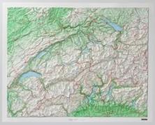 Schweiz 1:500 000 Reliefkarte ohne Rahmen