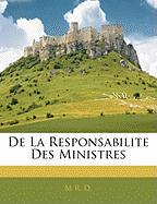 de La Responsabilite Des Ministres