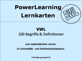 Lernkarten PowerLearning VWL 100 Begriffe und Definitionen