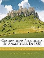 Observations Recueillies En Angleterre, En 1835