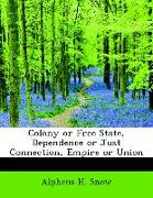 Colony or Free State, Dependence or Just Connection, Empire or Union