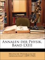 Annalen der Physik, Band LXIII
