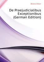 De praejudicialibus exceptionibus