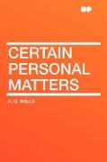 Certain Personal Matters