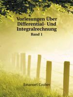 Vorlesungen Über Differential- Und Integralrechnung, ERSTER BAND