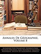 Annales De Géographie, Volume 8