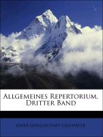 Allgemeines Repertorium, Dritter Band