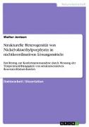 Strukturelle Heterogenität von Nickel-oktaethylporphyrin in nichtkoordinativen Lösungsmitteln