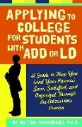 Applying to College for Students with ADD or LD