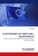 A DICTIONARY OF TORT LAW - DELIKTSRECHT