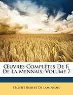 OEuvres Complètes De F. De La Mennais, Volume 7