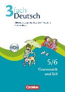 3fach Deutsch, Differenzierungsmaterial auf drei Niveaustufen, 5./6. Jahrgangsstufe, Grammatik und Stil, Kopiervorlagen mit CD-ROM