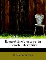 Brunetière's essays in French literature
