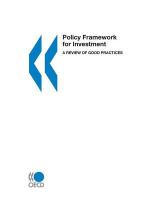 Policy Framework for Investment