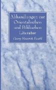 Abhandlungen Zur Orientalischen Und Biblischen Literatur