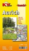 Aurich, KVplan, Radkarte/Freizeitkarte/Stadtplan, 1:25.000 / 1:15.000 / 1:5.000