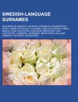 Swedish-language surnames
