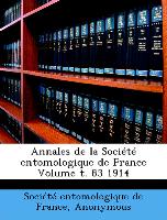 Annales de la Société entomologique de France Volume t. 83 1914