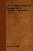 Lists of the Antiquarian Remains in the Presidency of Madras Vol. I