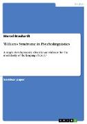 Williams Syndrome in Psycholinguistics