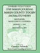 Newspaper Extracts from the Marin County Journal, Sausalito News, Marin County Tocsin, San Rafael, Marin County, California, 1895 to 1896