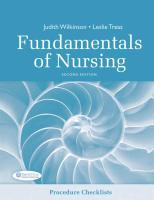 Procedure Checklists for Fundamentals of Nursing