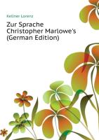 Zur Sprache Christopher Marlowe's