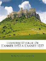 Histoire D'italie De L'année 1492 a L'année 1532