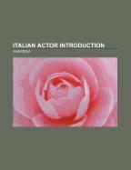 Italian actor Introduction