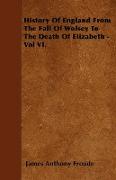 History of England from the Fall of Wolsey to the Death of Elizabeth - Vol VI