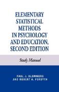 Elementary Statistical Methods in Psychology