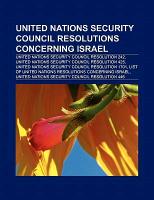 United Nations Security Council resolutions concerning Israel